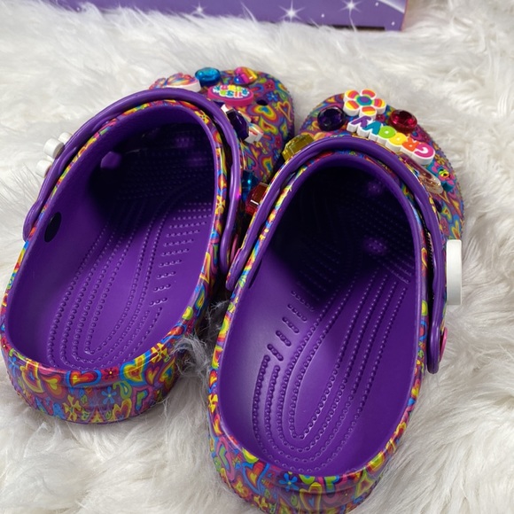 🎶[ Crocs ] Limited Edition Neon Purple Classic Lisa Frank Clog - Picture 5 of 15